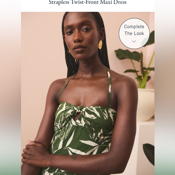 Strapless front twist dress - Picture 2 of 10